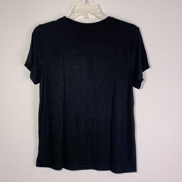 ROMEO+Juliet couture sequined heart bolt design black tshirt women’s sz small - Picture 2 of 10